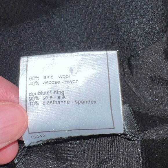 CHANEL Black Wool Wide-Leg Pants - Picture 4 of 4